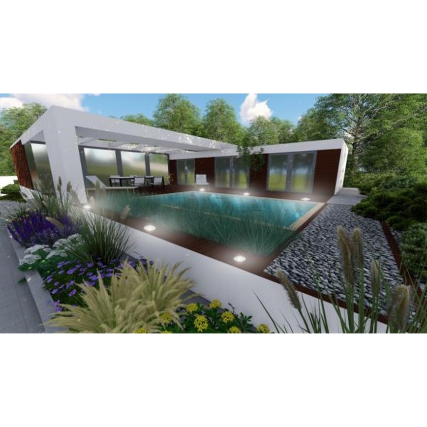 Вуличний світлодіодний ґрунтовий світильник LED/4W/85-264V IP67 4000K