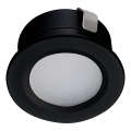 Вуличний вбудований стельовий LED світильник IMBER LED/1W/12V 4000K діаметр 3 см 30 lm IP65 чорний