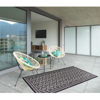 Вуличний килим EXPRESS NEW OUTDOOR 120x160 см антрацит/сірий