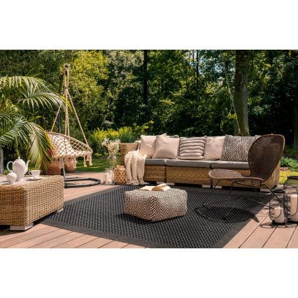 Вуличний килим EXPRESS NEW OUTDOOR 80x150 см антрацит/коричневий
