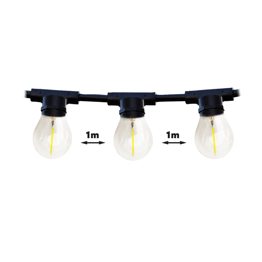 Вулична декоративна гірлянда MIMOSA 10xE27/1,3W/230V IP44 10 м