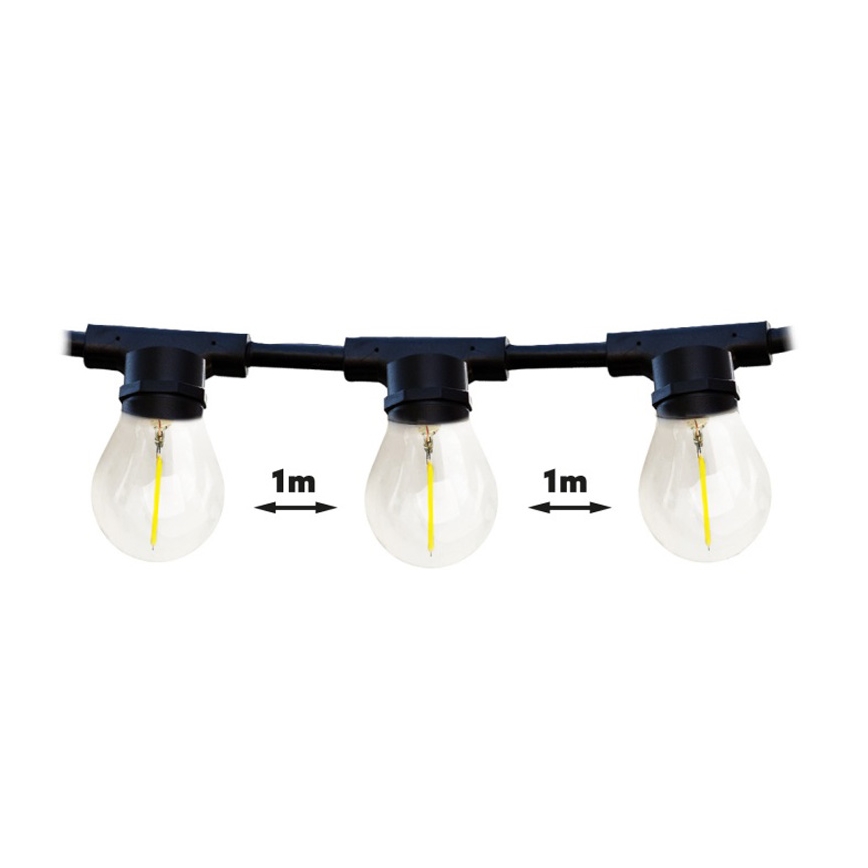 Вулична декоративна гірлянда MIMOSA 20xE27/1,3W/230V IP44 20м