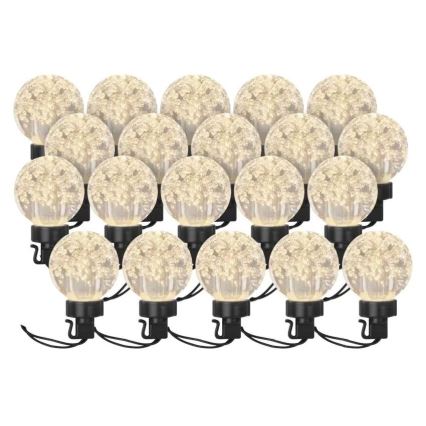 Вулична декоративна LED гірлянда 20xLED/12,6м IP44 теплий білий