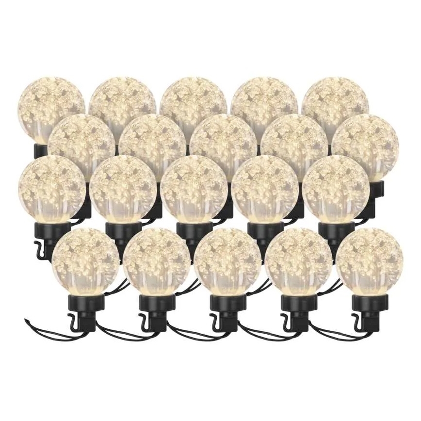 Вулична декоративна LED гірлянда 20xLED/12,6м IP44 теплий білий