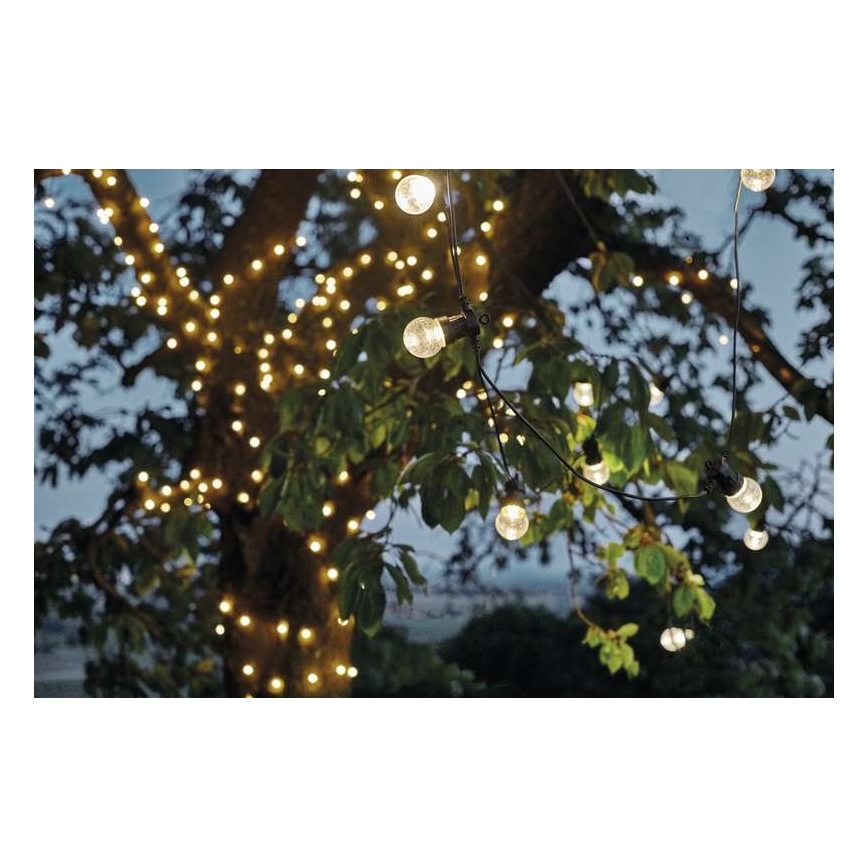 Вулична декоративна LED гірлянда 50xLED/10м IP44 прозора