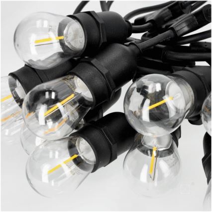 Вулична декоративна LED гірлянда BAJA ST64 20xE27/1W/230V 10,9м IP44 теплий білий