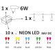 Вулична декоративна LED гірлянда PARTY NEON 7,6 м 10xE27/0,6W/36V IP44