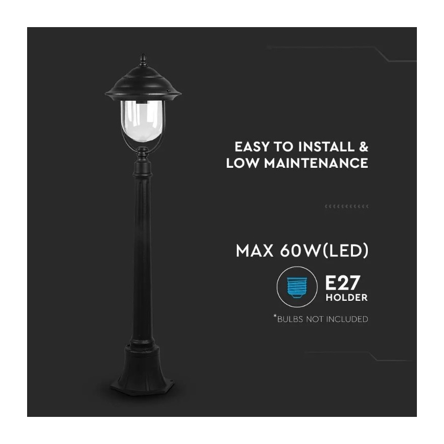 Вулична лампа 1xE27/60W/230V 111 cm IP44