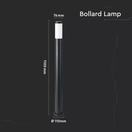 Вулична лампа 1xE27/60W/230V IP44 110см чорний