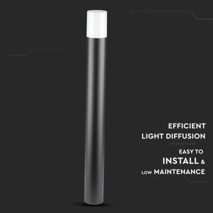Вулична лампа 1xGU10/35W/230V IP54 80 см чорний