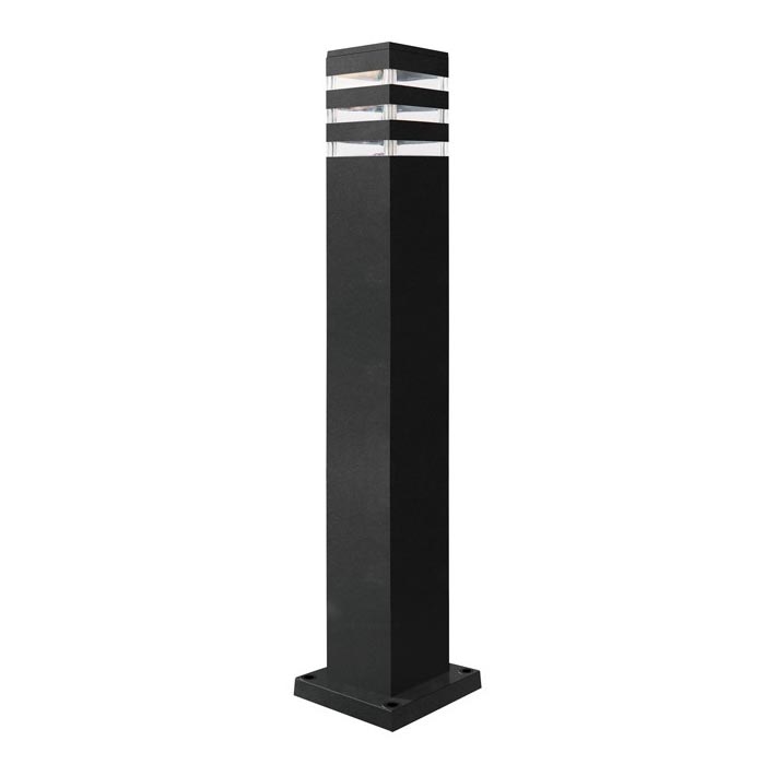 Вулична лампа TEKSAS 1xE27/12W/230V IP44 74 см графіт