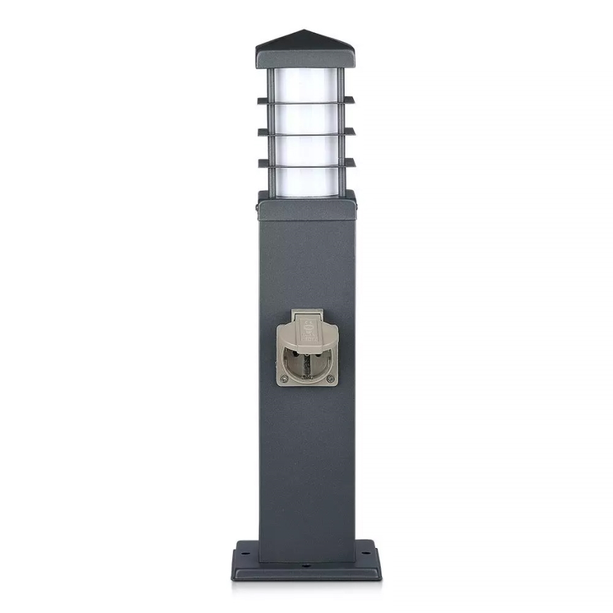 Вулична лампа з розетками SCHUKO 1xE27/13W/230V IP44