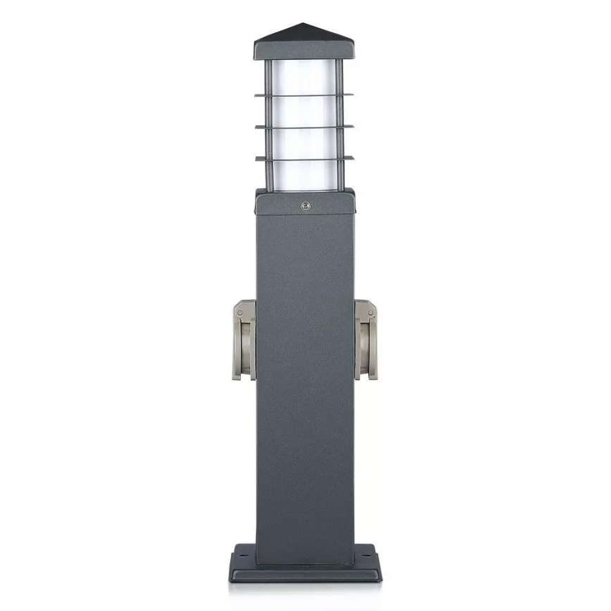 Вулична лампа з розетками SCHUKO 1xE27/13W/230V IP44
