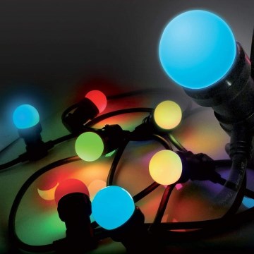 Вулична LED гірлянда EASY CONNECT 8xE27 5м IP44 кольоровий