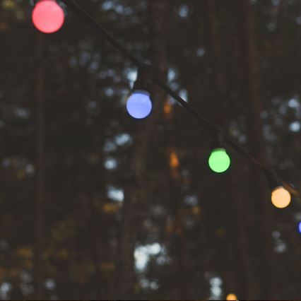 Вулична LED гірлянда STRING RGB 10м 20xLED/0,5W/230V IP44