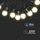 Вулична LED гірлянда STRING 5м 10xLED/0,5W/230V IP44 3000K