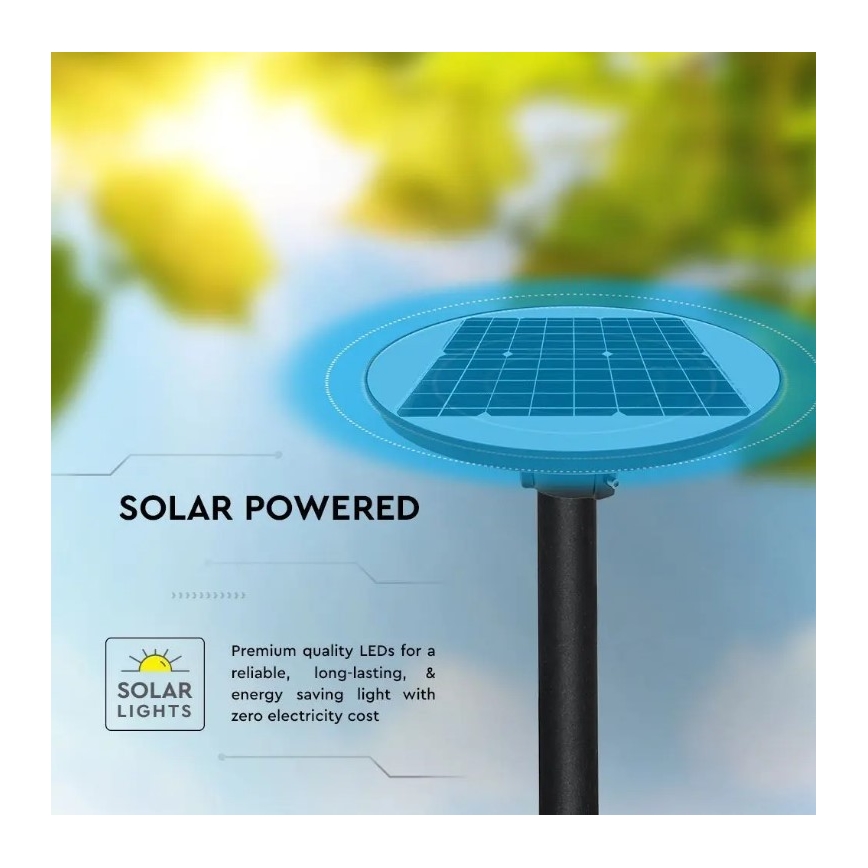 Вулична LED лампа на сонячній батареї з датчиком LED/10W/3,2V 6500K IP65 25000 mAh + пульт дистанційного керування