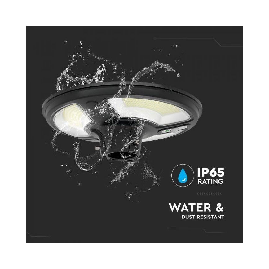 Вулична LED лампа на сонячній батареї з датчиком LED/10W/3,2V IP65 4000K 15000 mAh + пульт дистанційного керування
