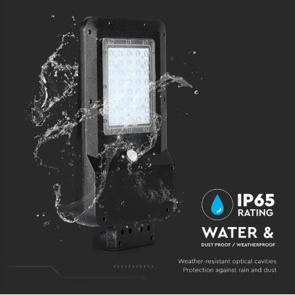 Вулична LED лампа на сонячній батареї з датчиком LED/15W/7,4V 4000K IP65