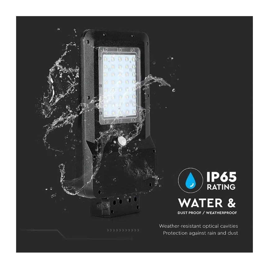 Вулична LED лампа на сонячній батареї з датчиком LED/15W/7,4V 4000K IP65