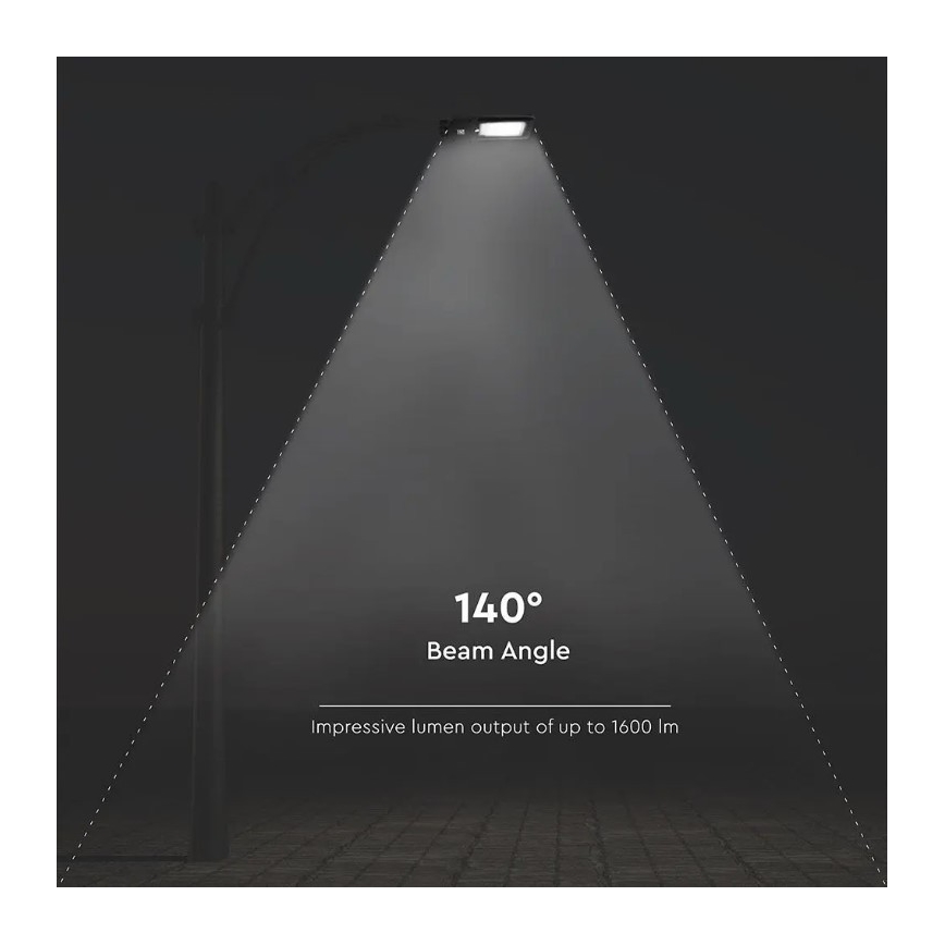 Вулична LED лампа на сонячній батареї з датчиком LED/15W/7,4V 6000K IP65