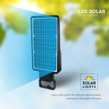Вулична LED лампа на сонячній батареї з датчиком LED/40W/9,6V IP65 6000K + пульт дистанційного керування
