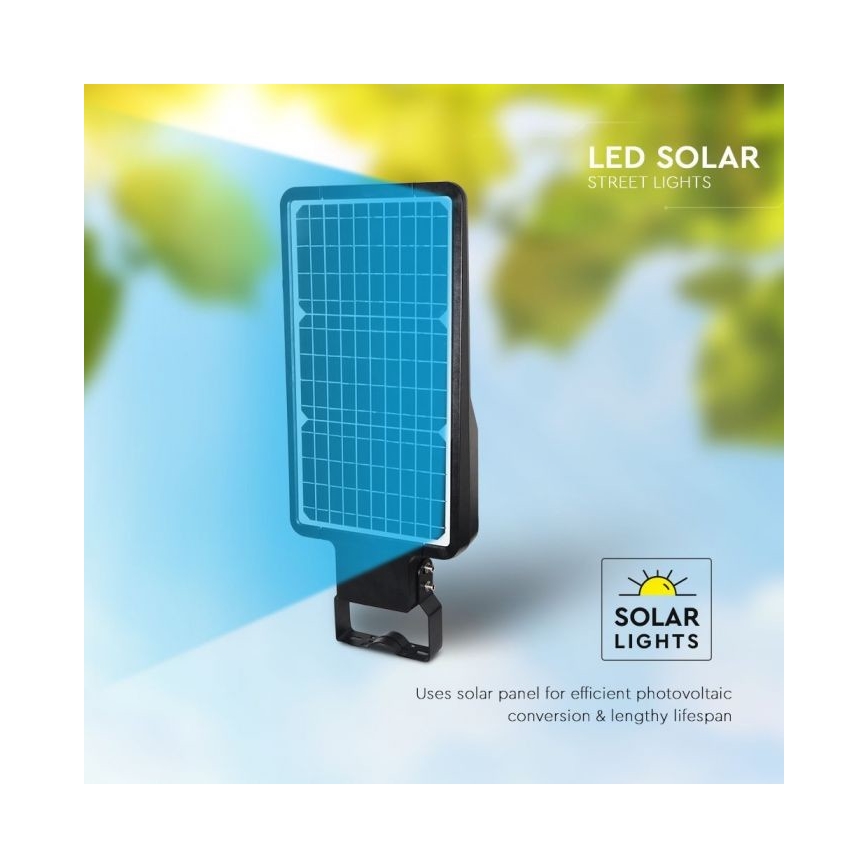 Вулична LED лампа на сонячній батареї з датчиком LED/40W/9,6V IP65 6000K + пульт дистанційного керування