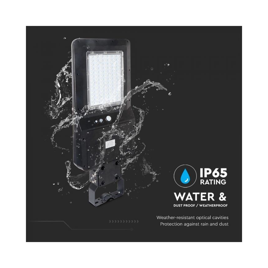 Вулична LED лампа на сонячній батареї з датчиком LED/40W/9,6V IP65 6000K + пульт дистанційного керування