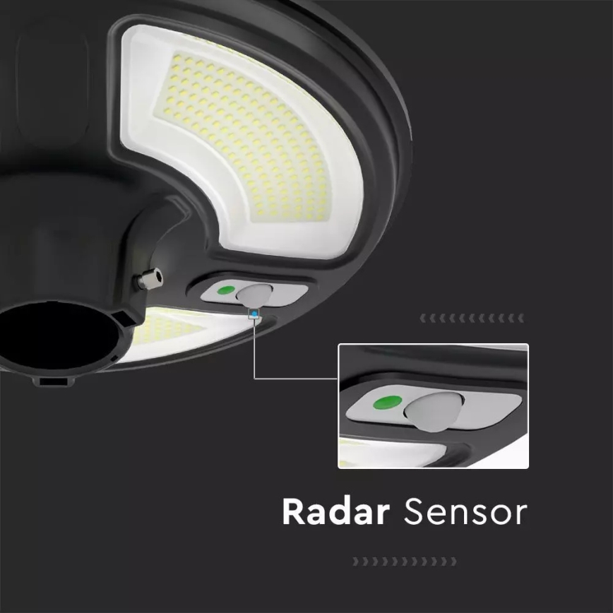 Вулична LED лампа на сонячній батареї з датчиком LED/7,5W/3,2V IP65 4000K + пульт дистанційного керування