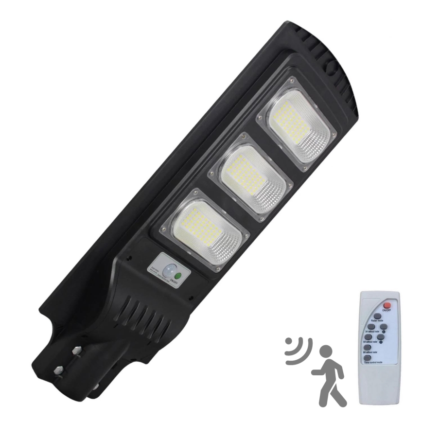 Вулична LED лампа на сонячній батареї з датчиком STREET LED/10W/3,2V IP65 + пульт дистанційного керування
