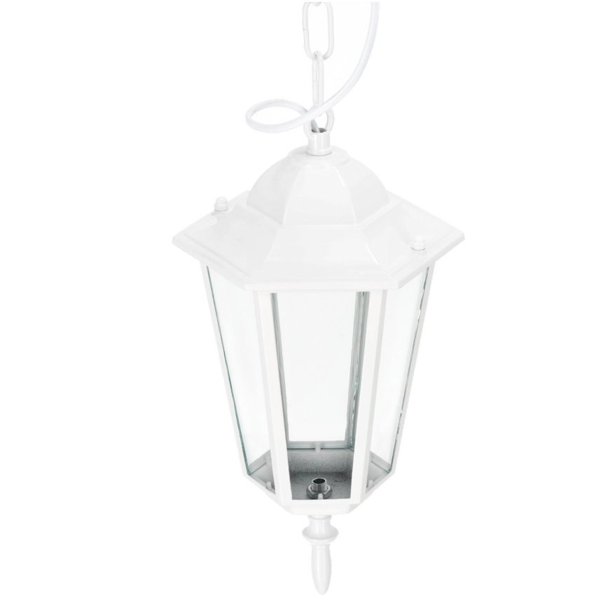 Вулична люстра на ланцюгу 1xE27/60W/230V IP44 білий