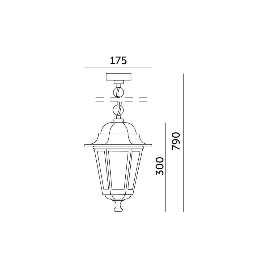 Вулична люстра на ланцюгу 1xE27/60W/230V IP44 білий
