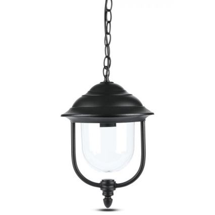 Вулична люстра на ланцюгу 1xE27/60W/230V IP44 чорний