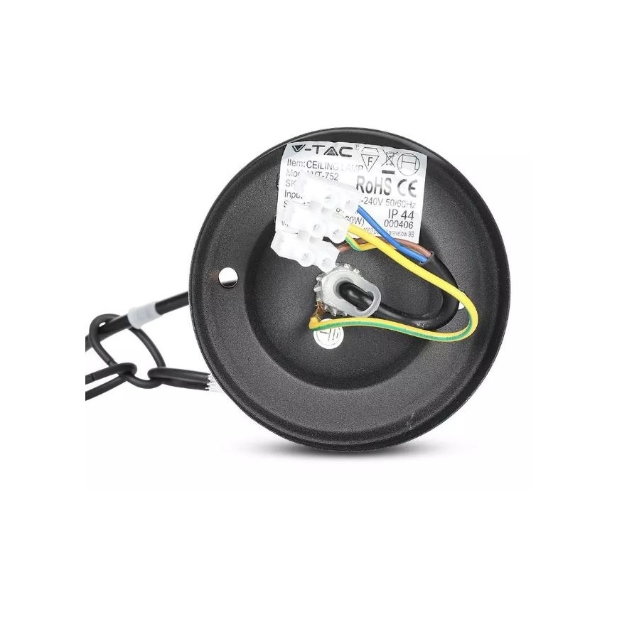 Вулична люстра на ланцюзі 1xE27/40W/230V IP44 чорний