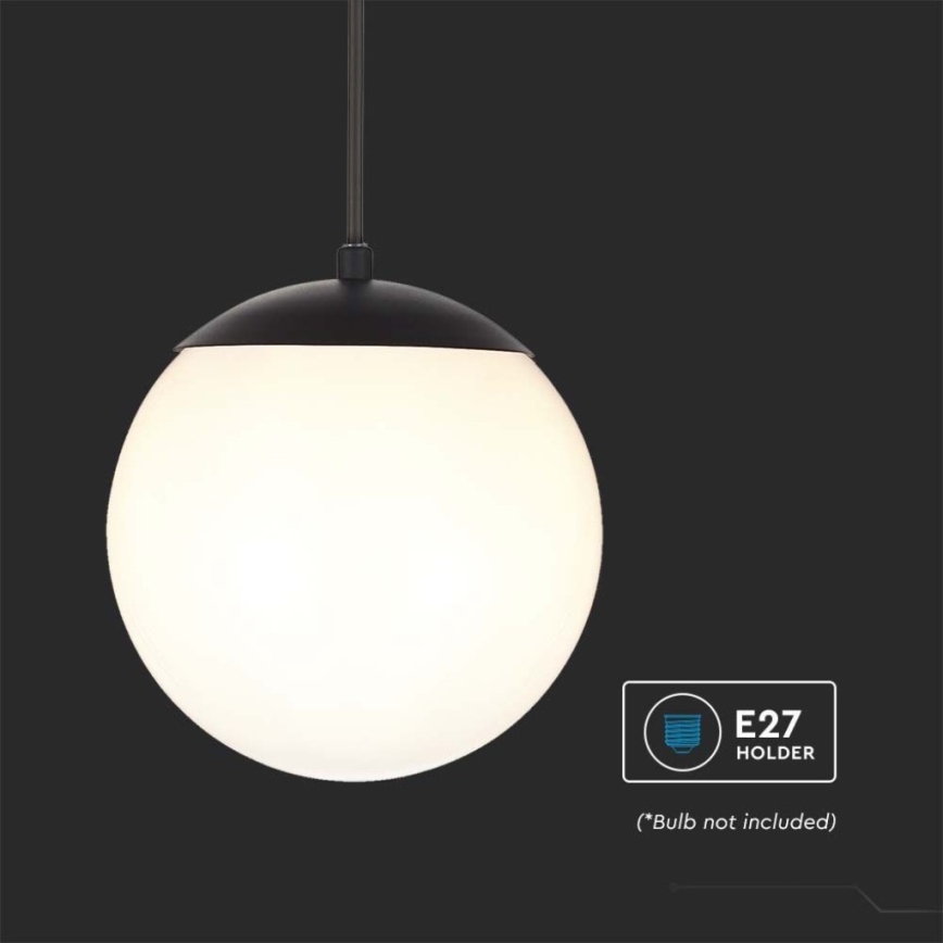Вулична підвісна люстра 1xE27/60W/230V IP44 чорний