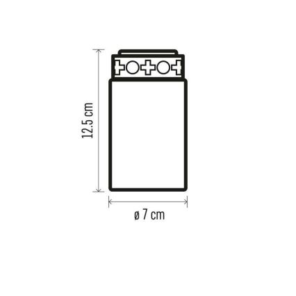 Вулична різдвяна LED декорація 1xLED/2xC IP44 червоний