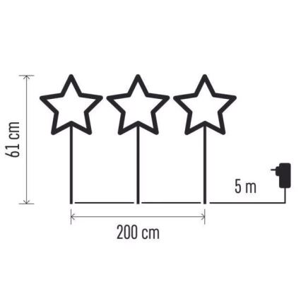 Вулична різдвяна LED декорація 402xLED/3,6W/4,5/230V IP44 теплий білий