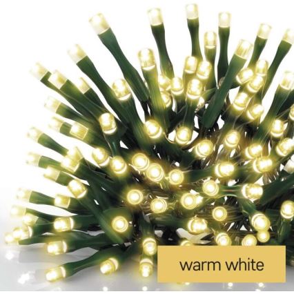 Вулична різдвяна LED гірлянда 120xLED/8 функцій 17м IP44 теплий білий