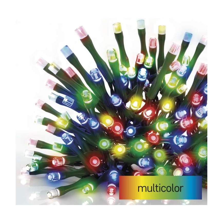Вулична різдвяна LED гірлянда 120xLED/8 функцій 17м IP44 кольорова