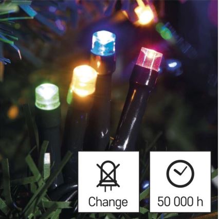 Вулична різдвяна LED гірлянда 120xLED/8 функцій 17м IP44 кольорова