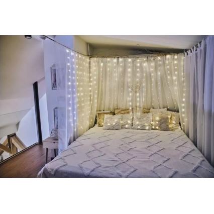 Вулична різдвяна LED гірлянда 240xLED/8 функцій 6,7 м IP44 теплий білий