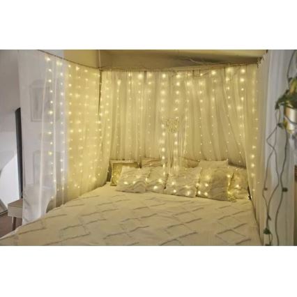 Вулична різдвяна LED гірлянда 240xLED/8 функцій 6,7 м IP44 теплий білий