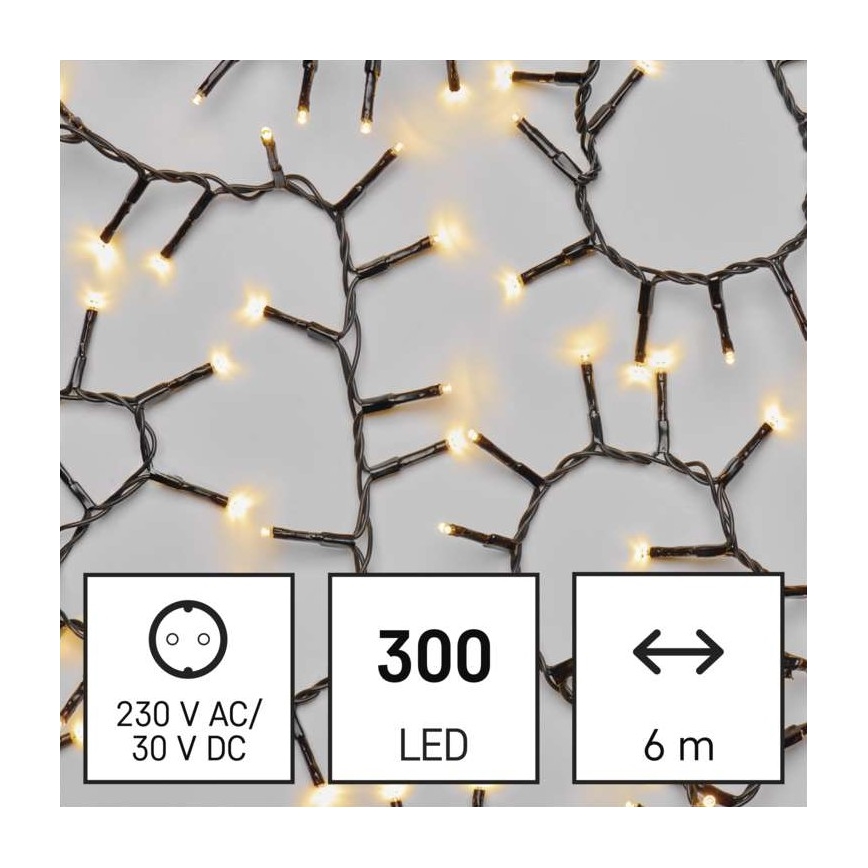Вулична різдвяна LED гірлянда 300xLED/11м IP44 теплий білий