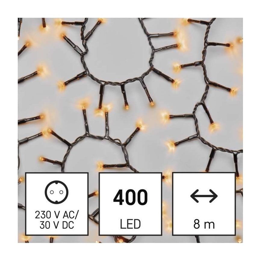 Вулична різдвяна LED гірлянда 400xLED/13м IP44 вінтажна