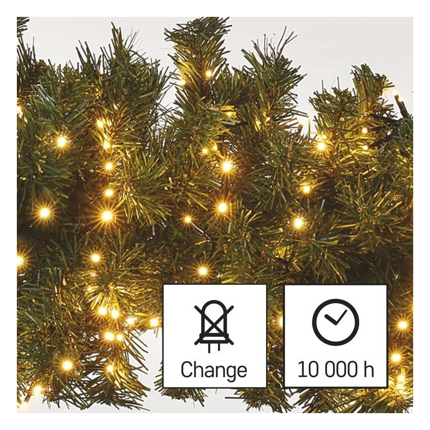 Вулична різдвяна LED гірлянда 400xLED/13м IP44 вінтажна
