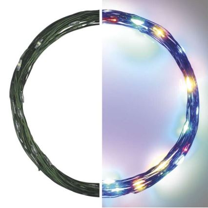 Вулична різдвяна LED гірлянда 40xLED/9м IP44 кольорова