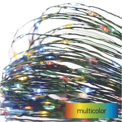 Вулична різдвяна LED гірлянда 40xLED/9м IP44 кольорова