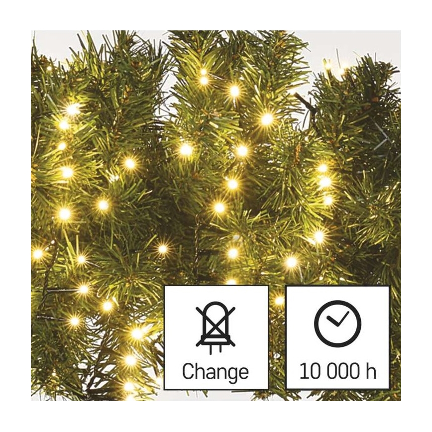 Вулична різдвяна LED гірлянда 600xLED/17м IP44 теплий білий