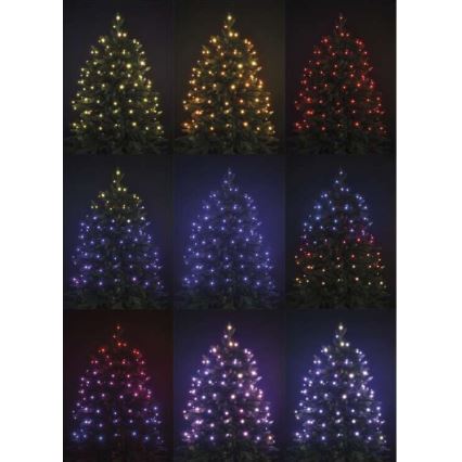 Вулична різдвяна LED RGB гірлянда 120xLED/72 режимів 15м IP44 + дистанційне керування