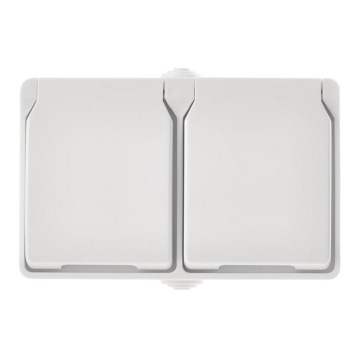 Вулична розетка 2xFRENCH 250V/16A IP44